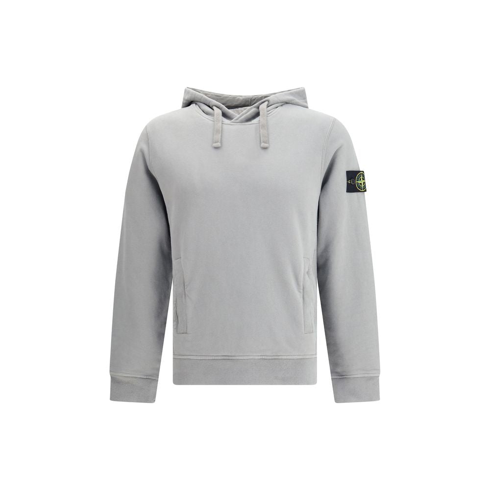 Stone Island Gray Cotton Sweatshirt