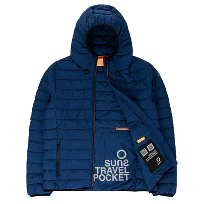 Suns Blue Polyester Jackets & Coat