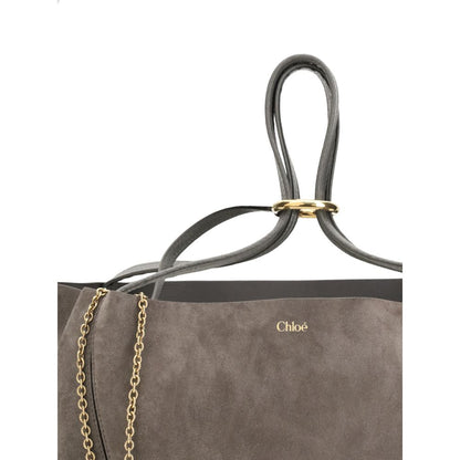 Chloé Gray Calf Leather Bos Taurus Shoulder Bag