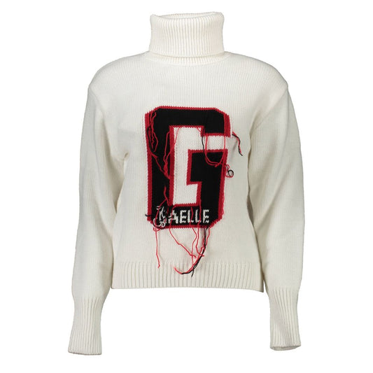 Gaelle Paris Bianco Acrylic Women Sweater