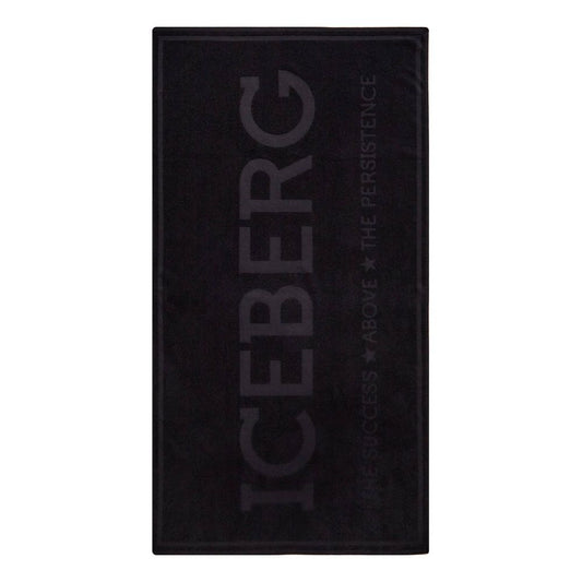 Iceberg "Black Cotton Men Beach Towel"