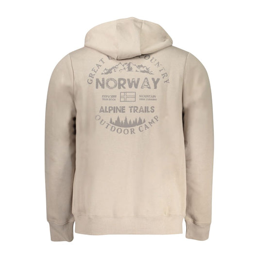 Norway 1963 Beige Cotton Men's Hoodie Sweatshirt