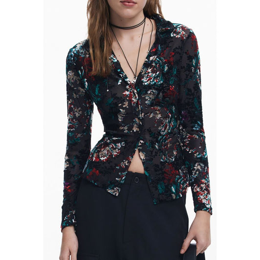 Desigual Black Polyester Shirt