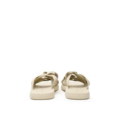 Bottega Veneta Beige Fabric Slippers