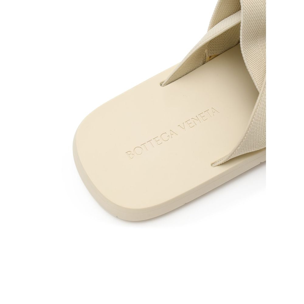 Bottega Veneta Beige Fabric Slippers