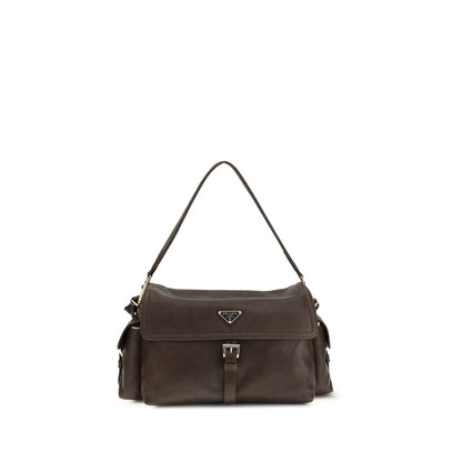 Prada Brown Recycled Polyamide Shoulder Bag