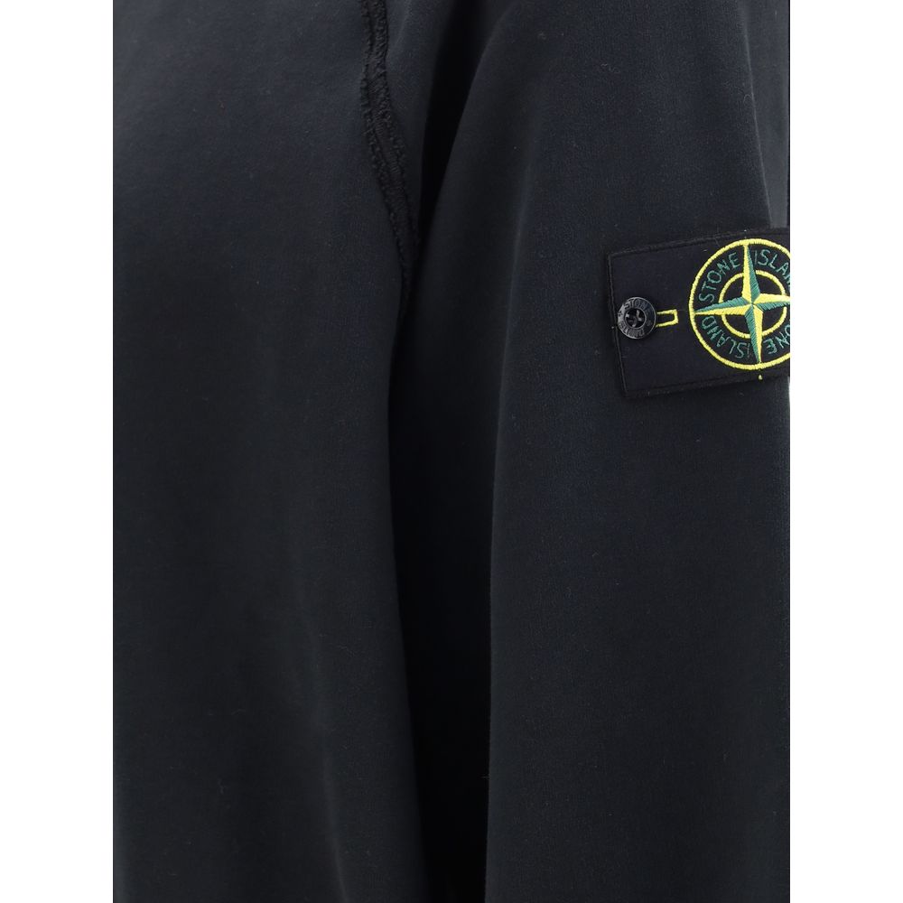 Stone Island Black Cotton Sweatshirt