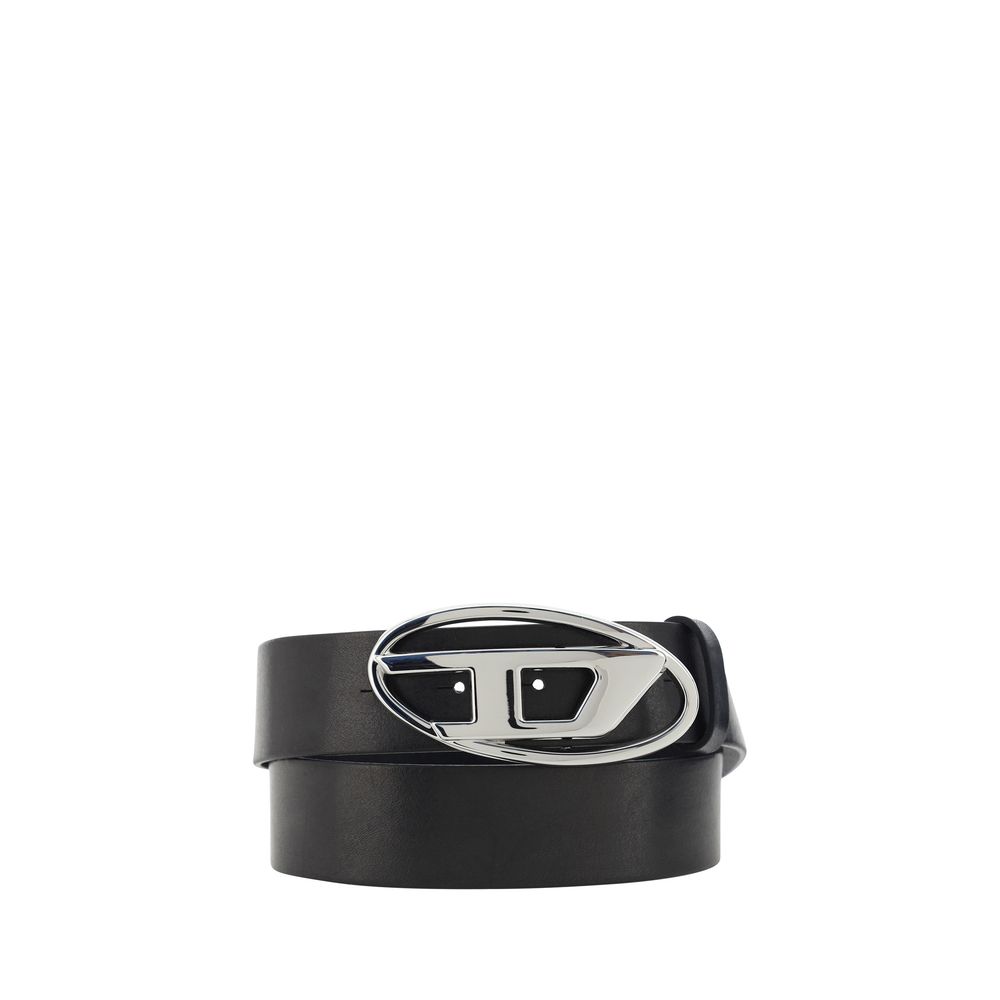 Diesel Black Calf Leather Bos Taurus Regular Belt