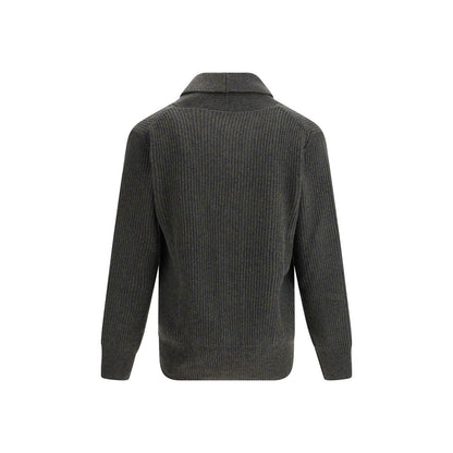 Brooksfield Green Fleece Wool Cardigan