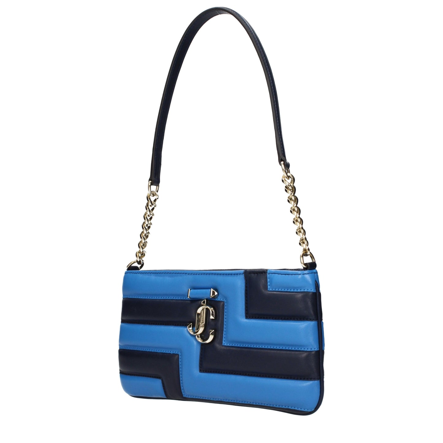 Jimmy Choo Blue Leather Shoulder Bag