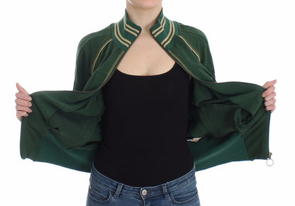 John Galliano Green Mock Zip Cardigan Sweatshirt Sweater Jacket