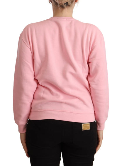 Philippe Model Pink Printed Long Sleeves Pullover Sweater