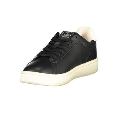 Tommy Hilfiger Black Leather Women Sneaker