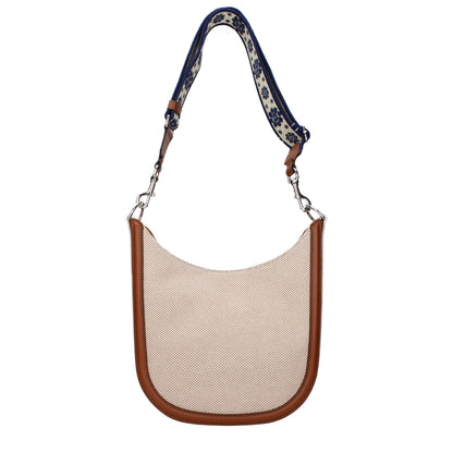 Valentino Garavani Beige Fabric Crossbody Bag