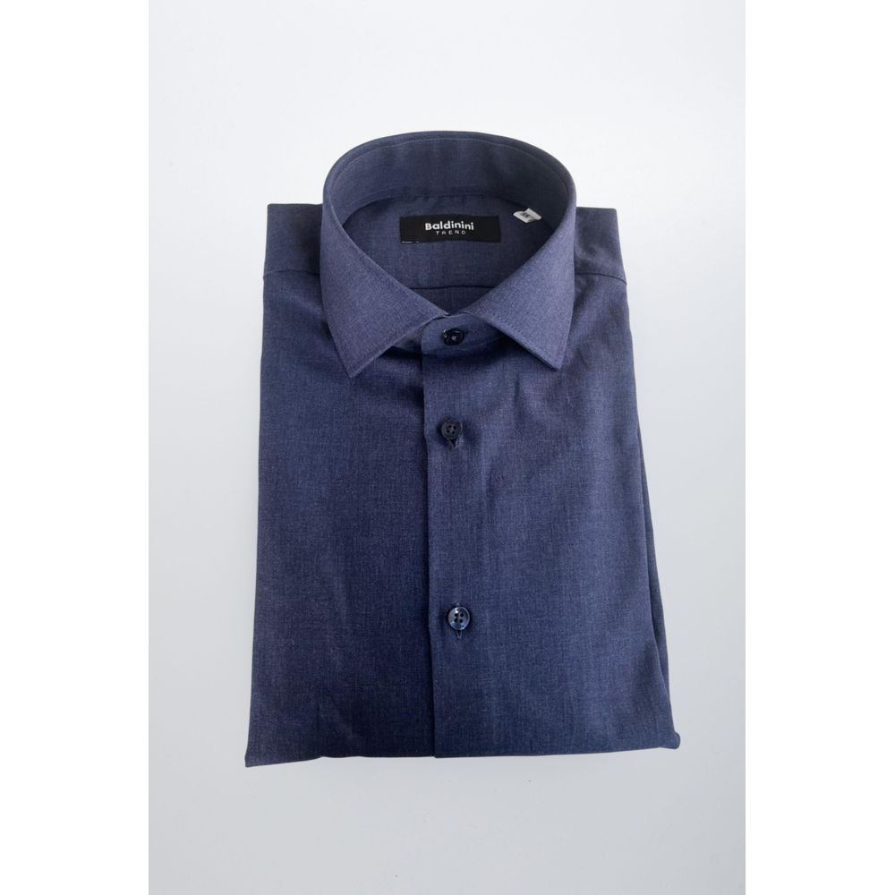 Baldinini Trend Blue Cotton Shirt