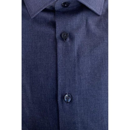 Baldinini Trend Blue Cotton Shirt