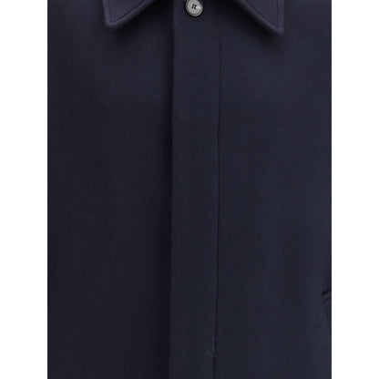 Sunflower Blue Fleece Wool Coat