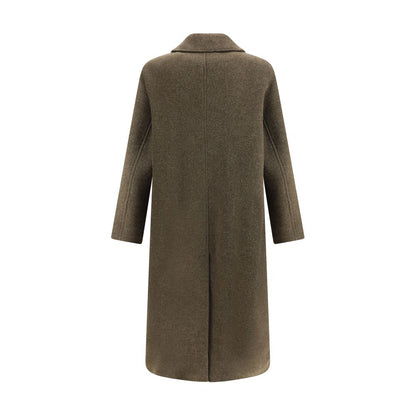 Sunflower Green Fleece Wool Coat