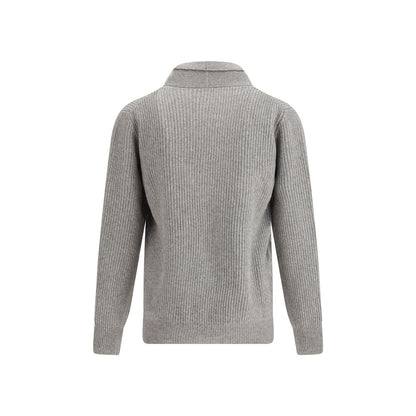 Brooksfield Gray Fleece Wool Cardigan