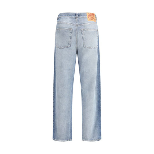 Magliano Blue Cotton Relaxed Fit Jeans