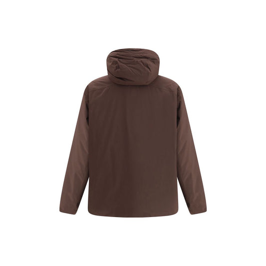 LAMINAR Brown Nylon Full-Length Jacket