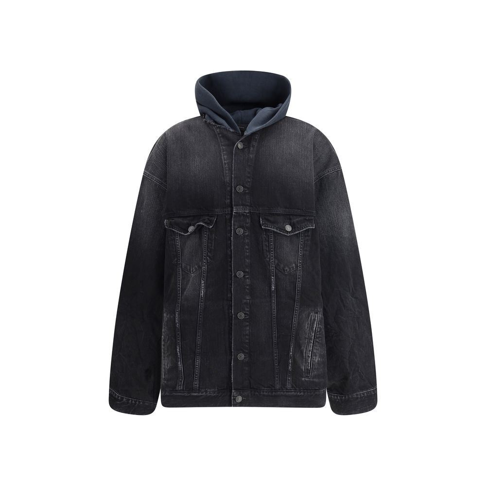 Balenciaga Black Cotton Denim Jacket