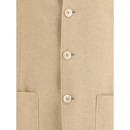 Brunello Cucinelli Beige Cashmere Coat