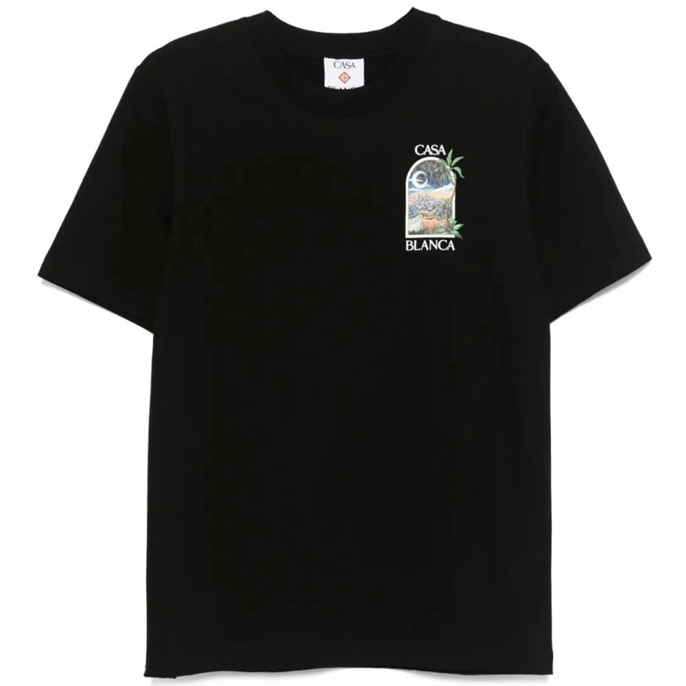 Casablanca Black Cotton Men's T-Shirt