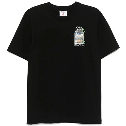 Casablanca Black Cotton Men's T-Shirt
