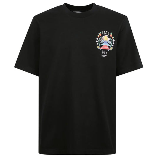 Casablanca Black Cotton Men's T-Shirt