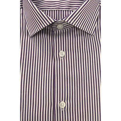 Baldinini Trend Purple Cotton Shirt