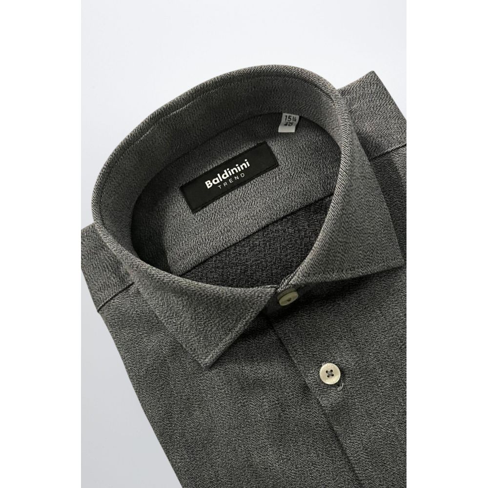 Baldinini Trend Gray Cotton Shirt