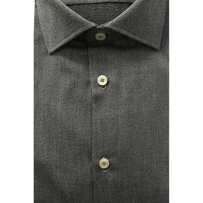 Baldinini Trend Gray Cotton Shirt