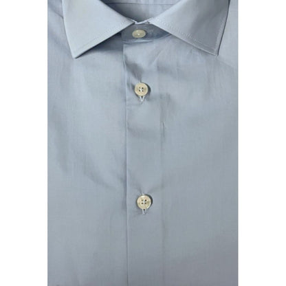 Baldinini Trend Light Blue Cotton Men Shirt