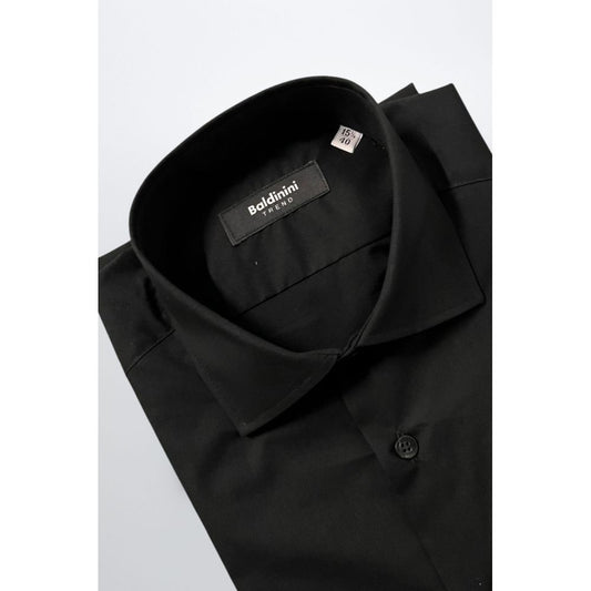 Baldinini Trend Black Cotton Men's Shirt