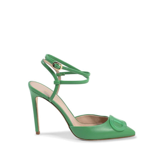 Dee Ocleppo Green Leather High Heel Pumps