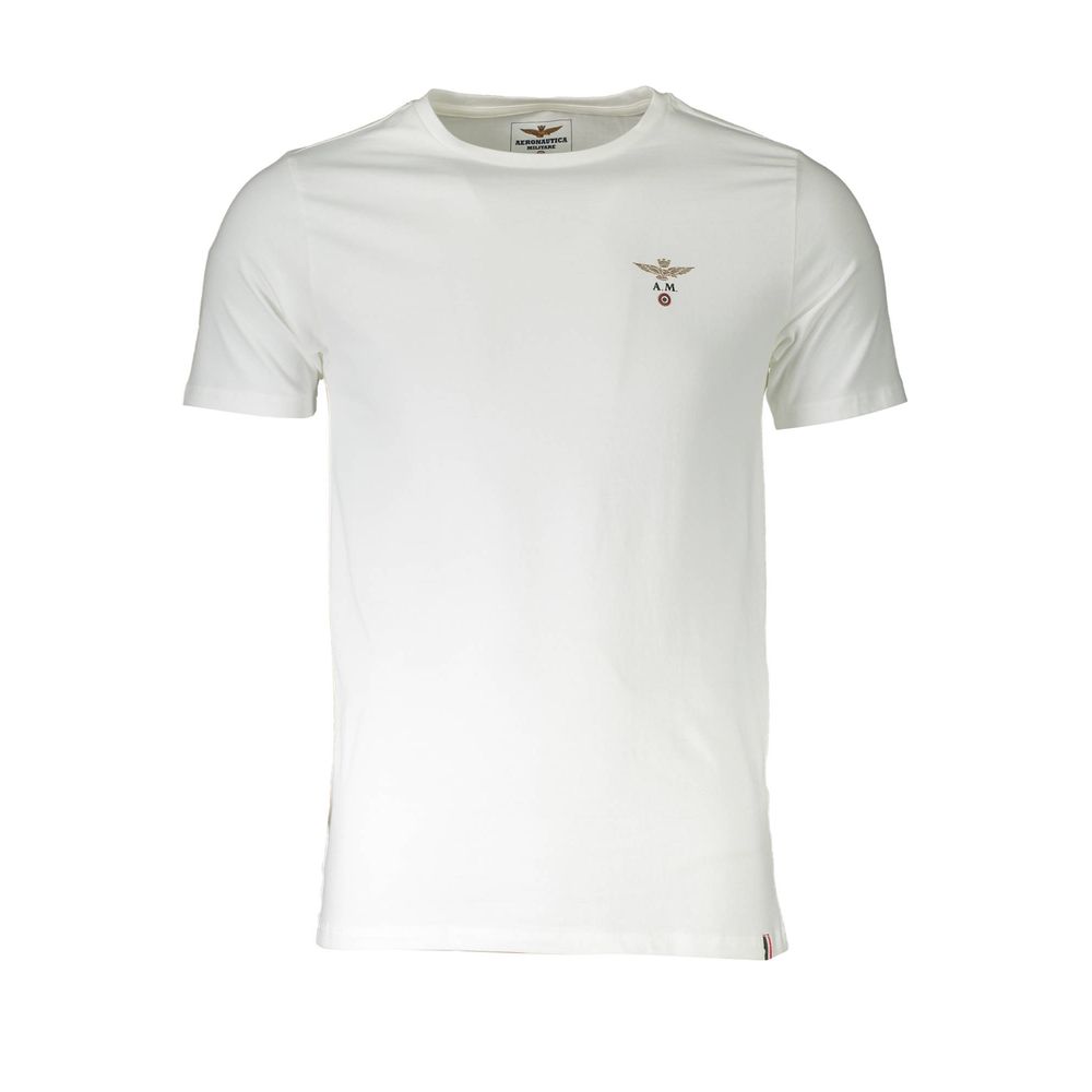 Aeronautica Militare Bianco Cotton Men T-Shirt