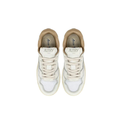 Autry White Leather Low Top Sneakers