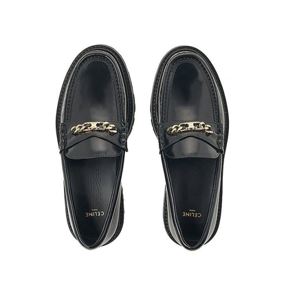 Celine Black Calfskin Slip-On Loafers