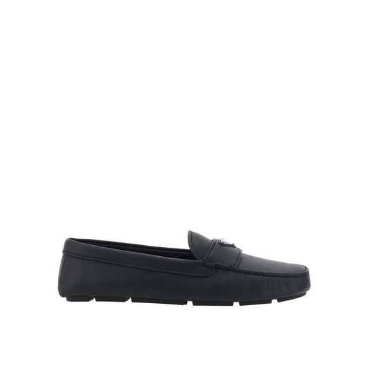 Prada Black Calfskin Slip-On Loafers