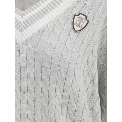Brunello Cucinelli White Cotton Sweatshirt