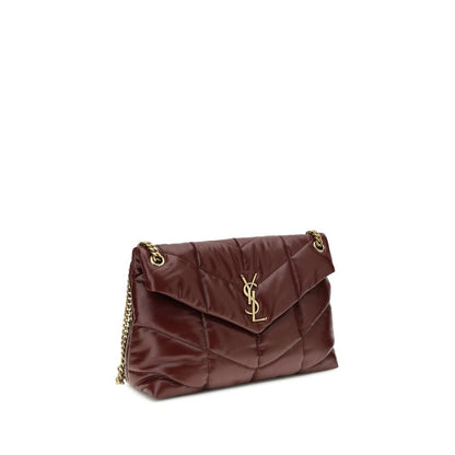 Saint Laurent Bordeaux Calf Leather Bos Taurus Shoulder Bag