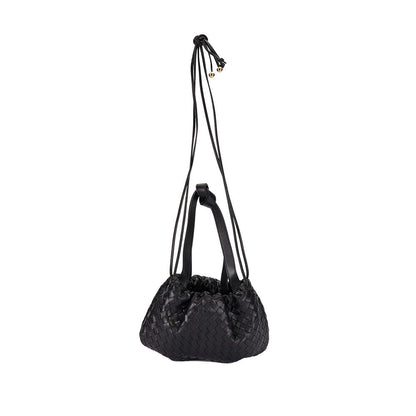 Bottega Veneta Black Lamb Leather Backet Bag