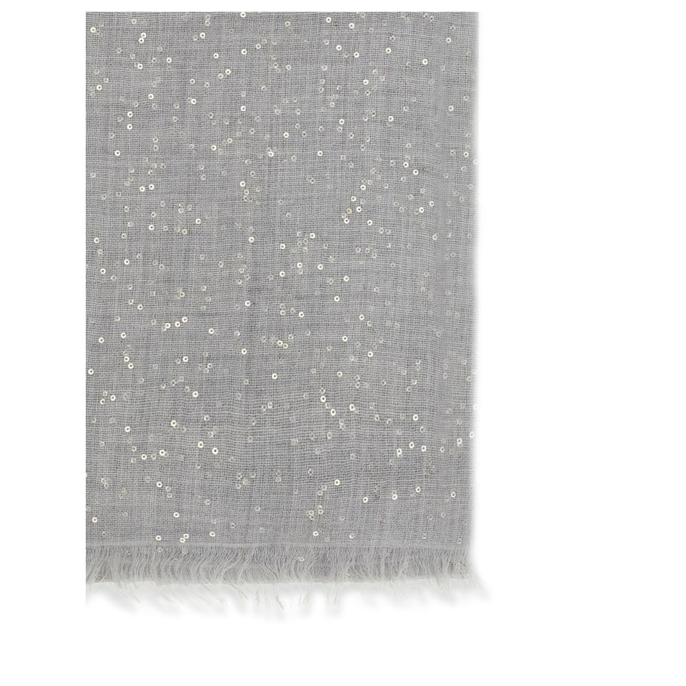 Brunello Cucinelli Gray Cashmere Scarf