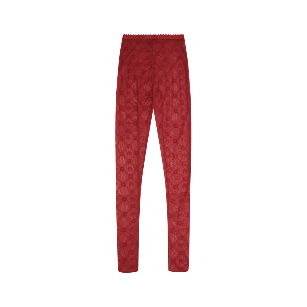 Marine Serre Red Polyamide Socks