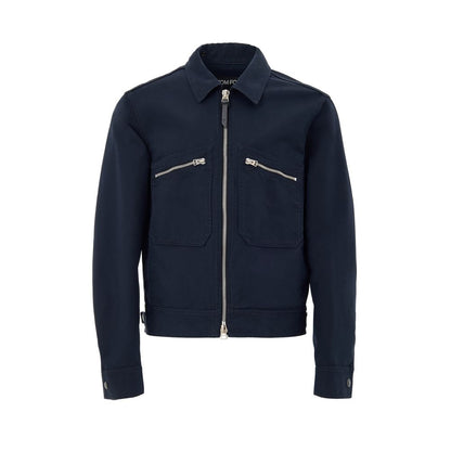 Tom Ford Blue Cotton Shell Jacket