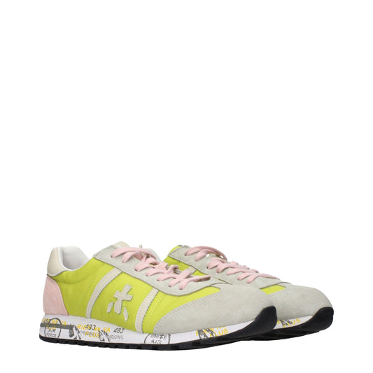 Premiata Green Fabric Sneakers