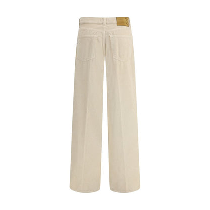 Haikure Beige Cotton Casual Pants
