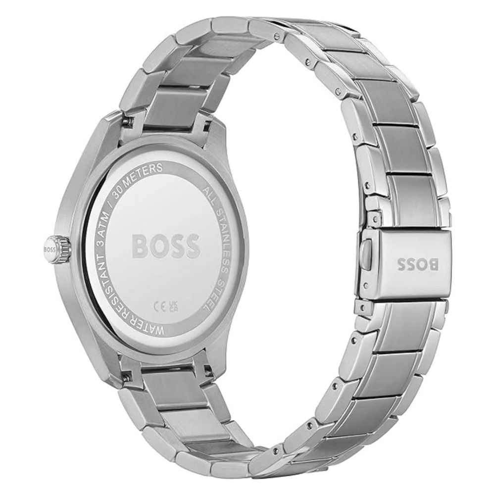 Hugo Boss Gray Stainless Steel Dress Watch