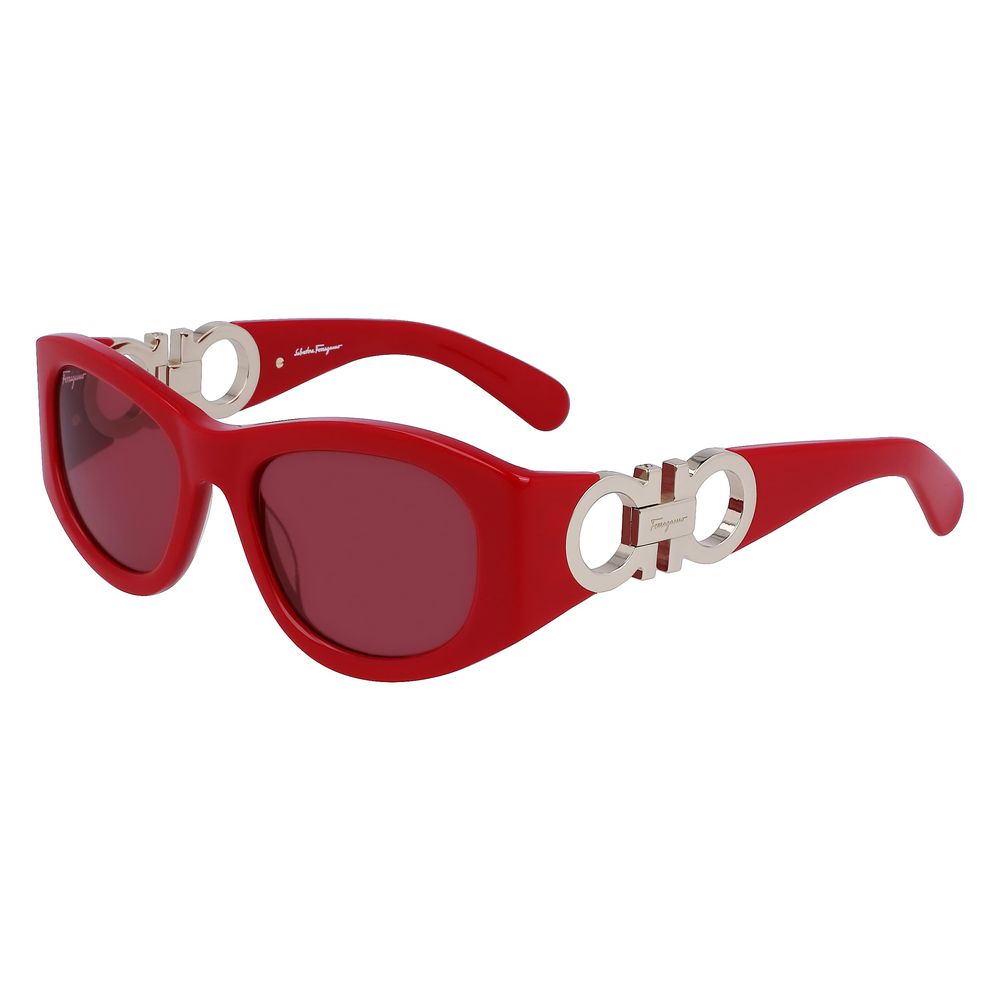 Ferragamo Red Acetate Sunglasses